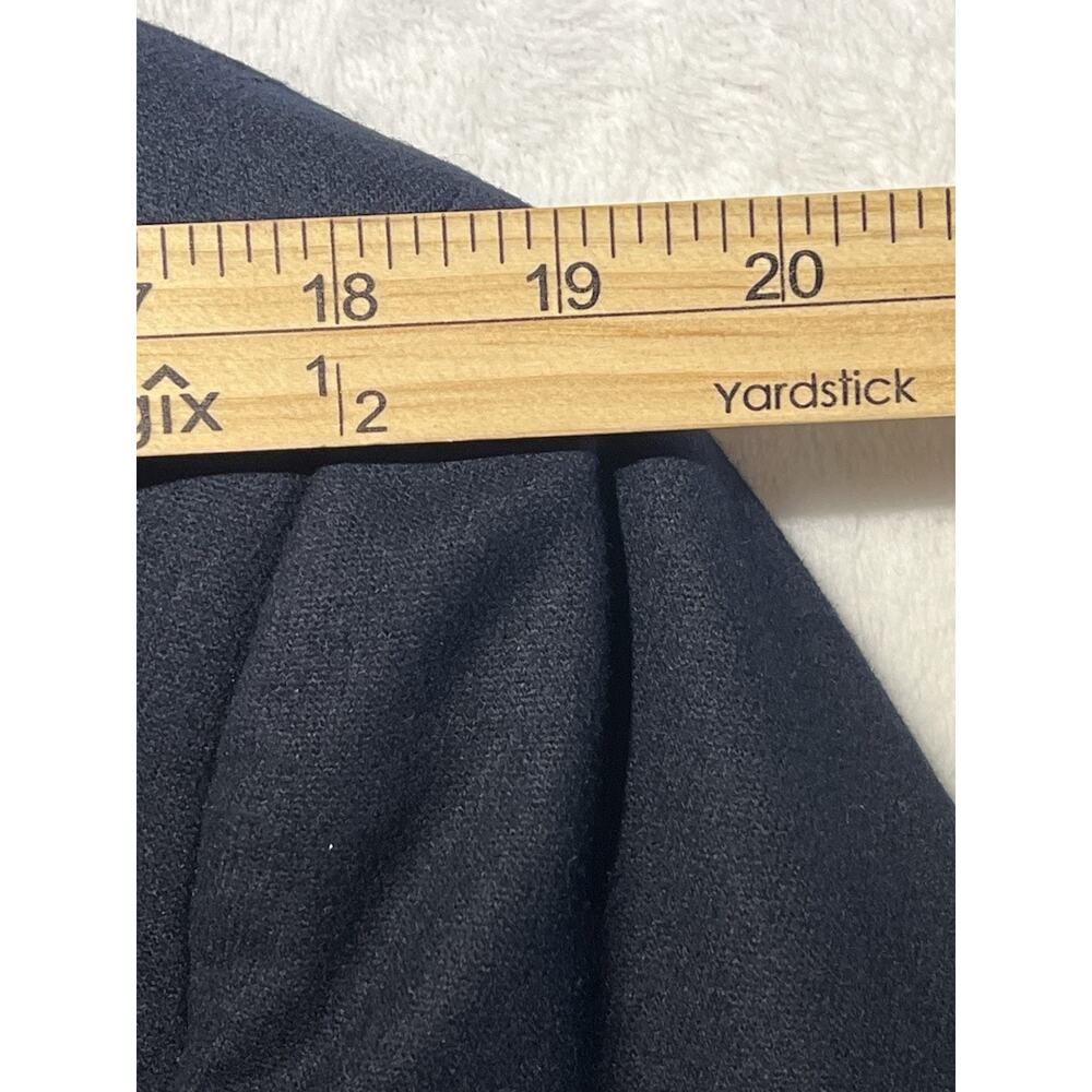 Vintage Austin Reed 40L Navy Blue Flannel Blazer Shank Buttons Unconstructed - Picture 10 of 16